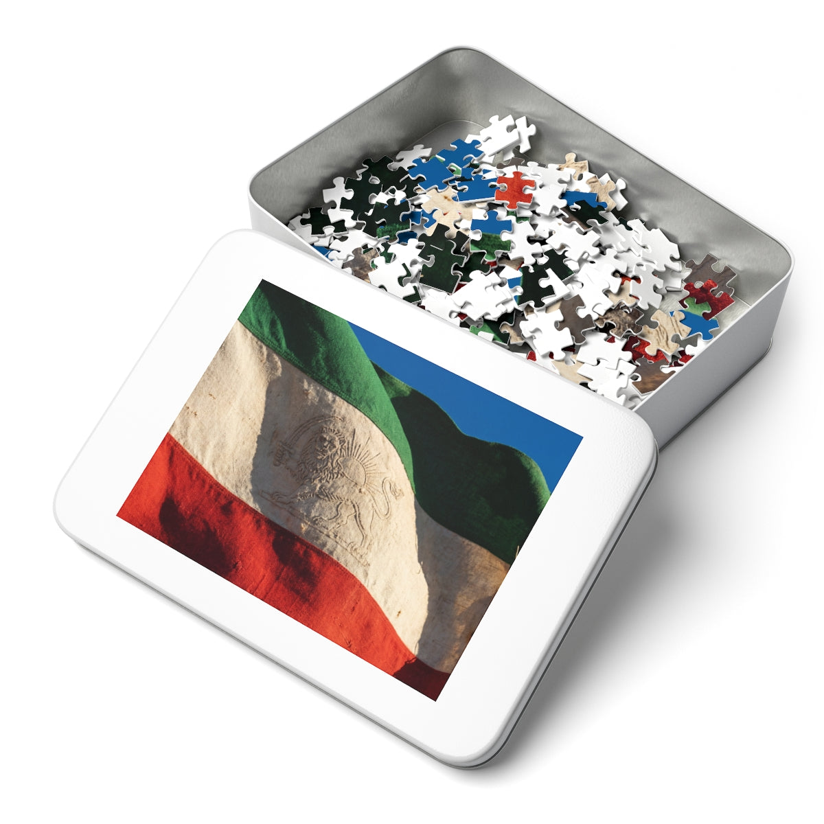 Jigsaw Puzzle with Tin - Flag