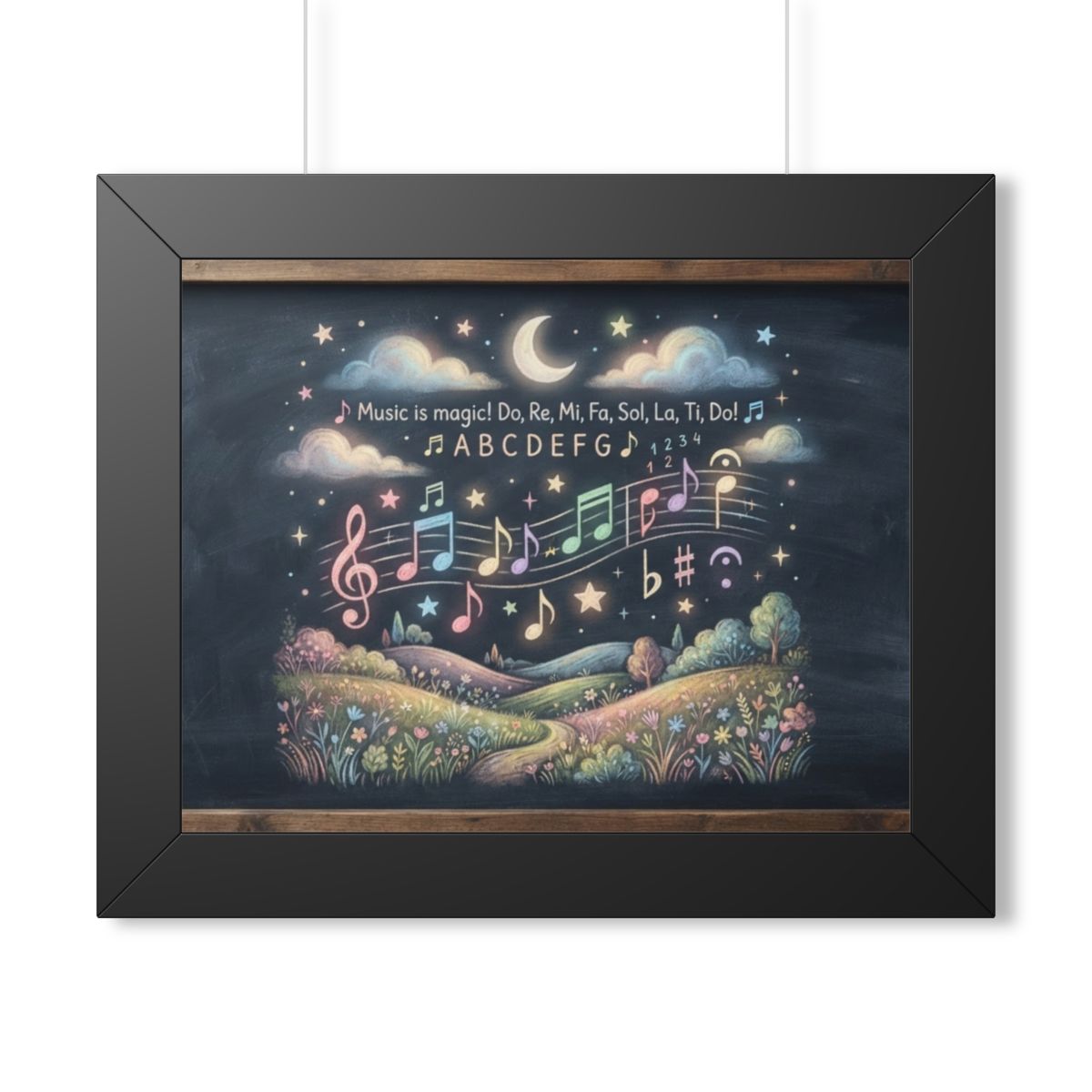 Framed Horizontal Poster - Melody Meadows — Black (14×11......