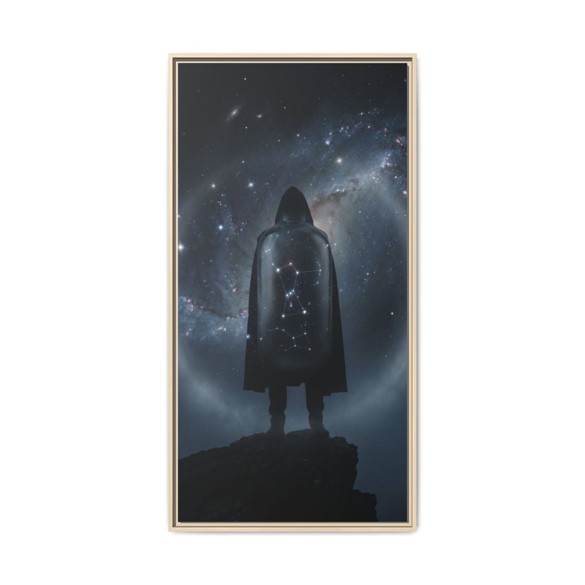 Framed Matte Canvas - Cosmic Sentinel — Natural / 1.25" (8×10, 9×12, 11×14, 12×16, 10×20, 12×18, 16×20, 16×24, 12×36, 18×24, 20×24, 16×32, 20×30, 24×30, 16×48, 24×32, 24×36, 24×48, 20×60, 30×40, 32×48, 30×60 & 40×60)