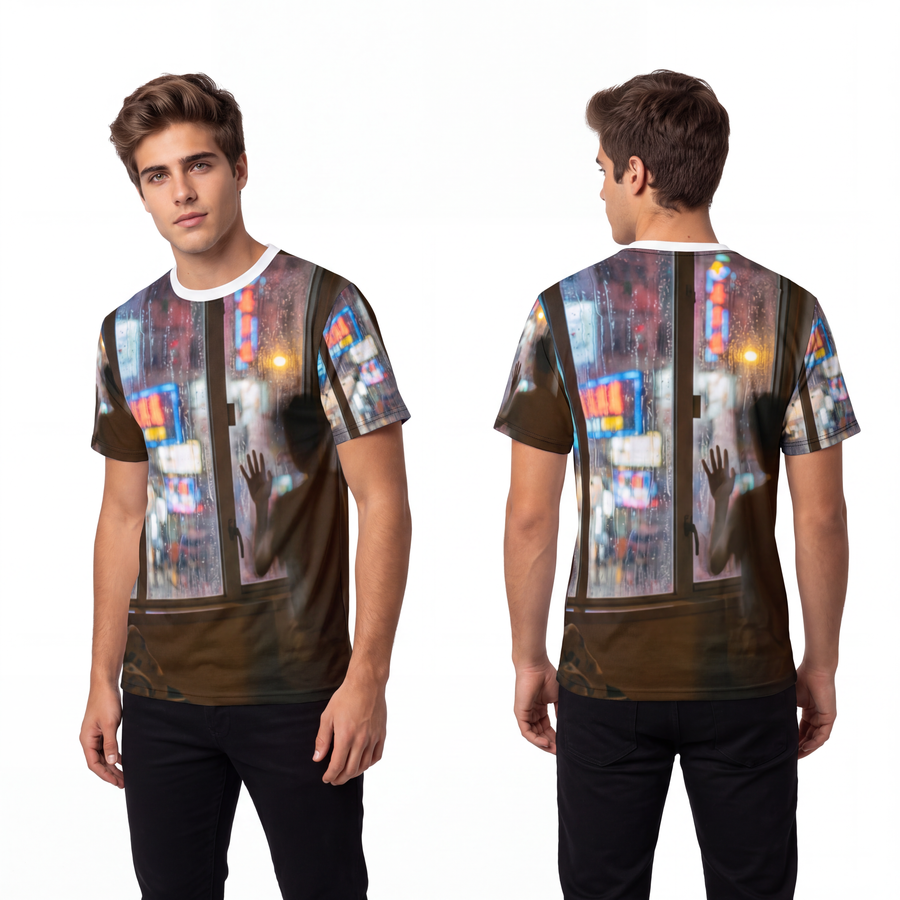 Men's Cut & Sew Tee - Solitude City Rain