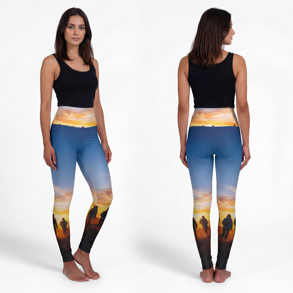 Yoga Leggings - Sunset Horizon
