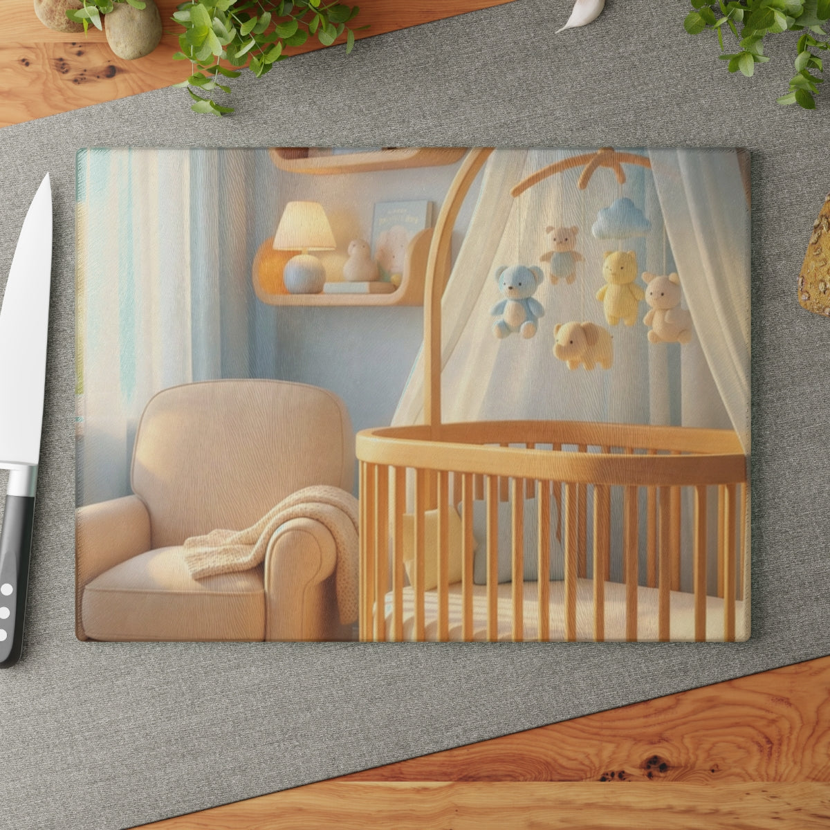Tranquil Glass Cutting Board - Kitchen Prep