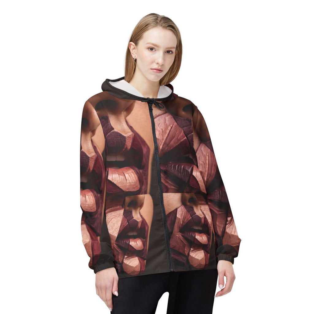 Unisex Windbreaker - Sculpted Facets | Echovira Gallery