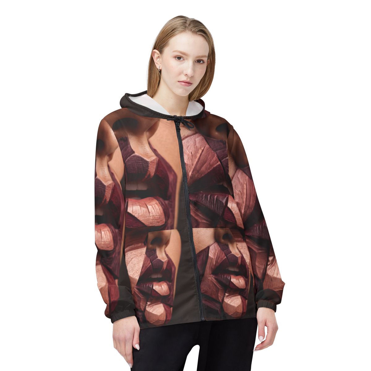 Unisex Windbreaker - Sculpted Facets | Echovira Gallery