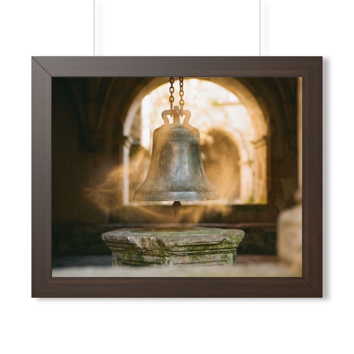 Framed Horizontal Poster - Cloister Bell — Walnut (14×11......