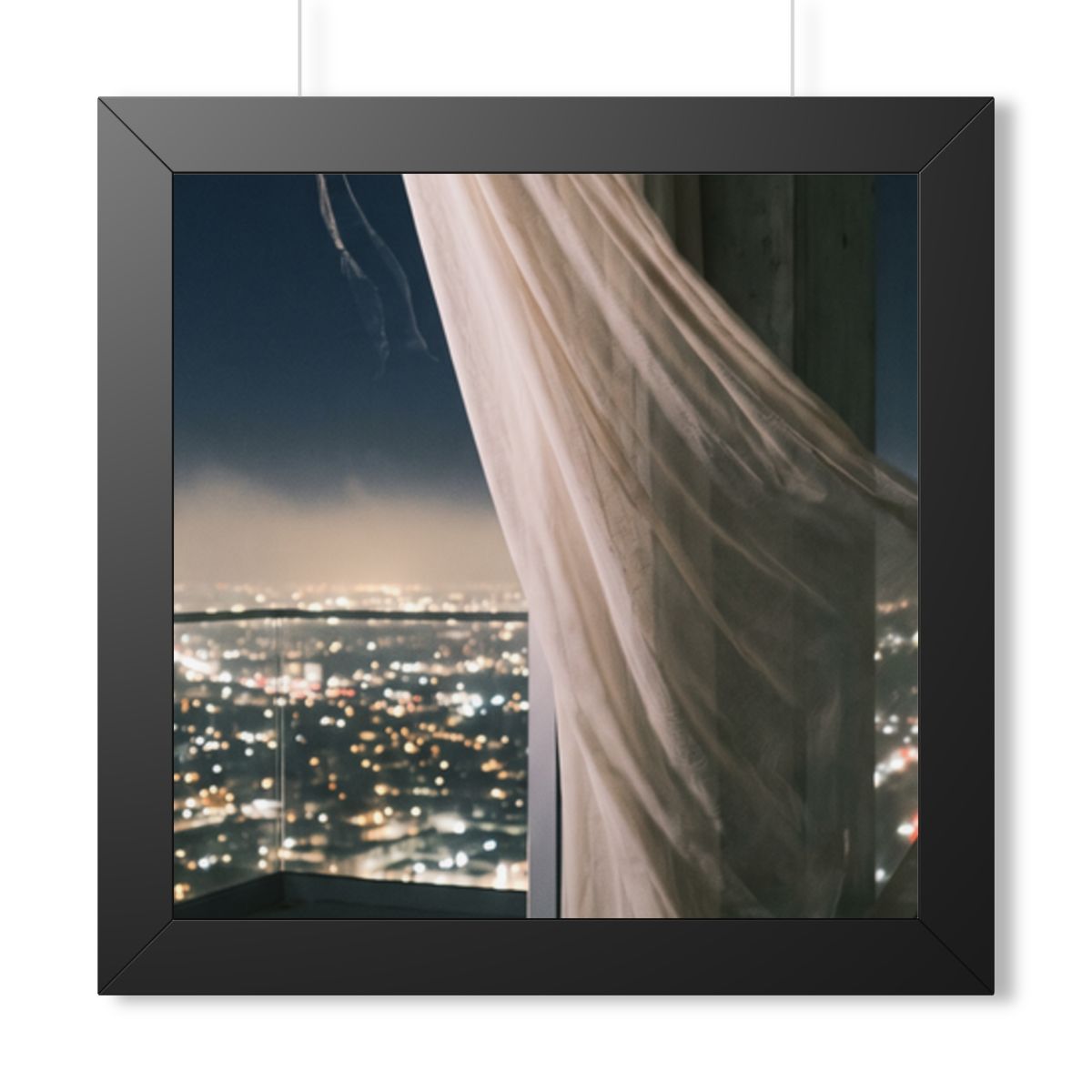 Framed Horizontal Poster - Skyline Serenity — Black (14×11...