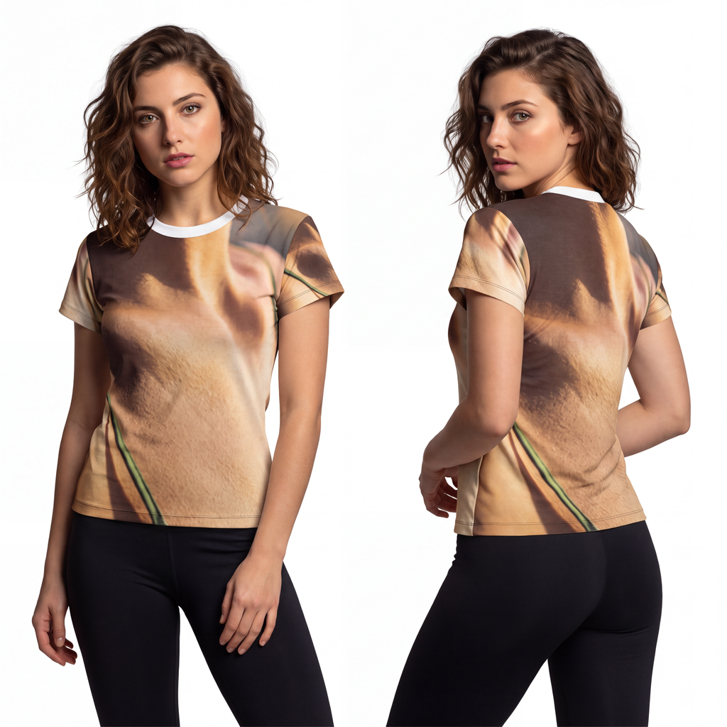 Golden Hour Women's Cut Tee - Emerald Sunset | Echovira...