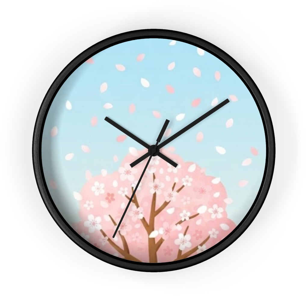 Wall Clock - Spring Blossom Meadow Art | Echovira Gallery