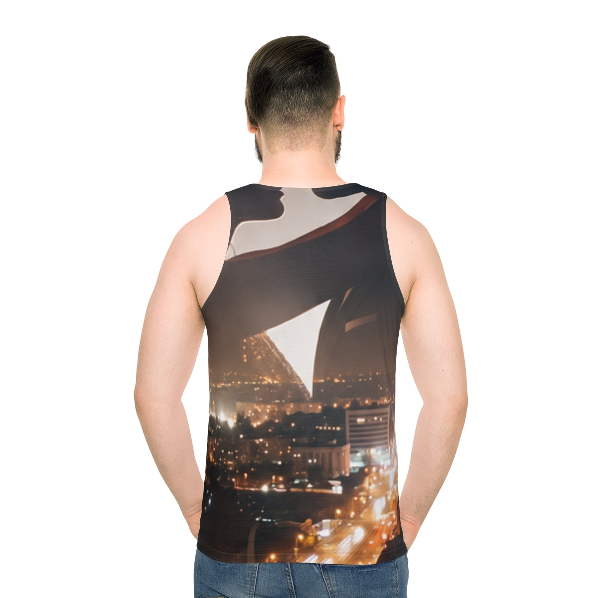 Men's Tank Top - Midnight City Skyline | Echovira Gallery