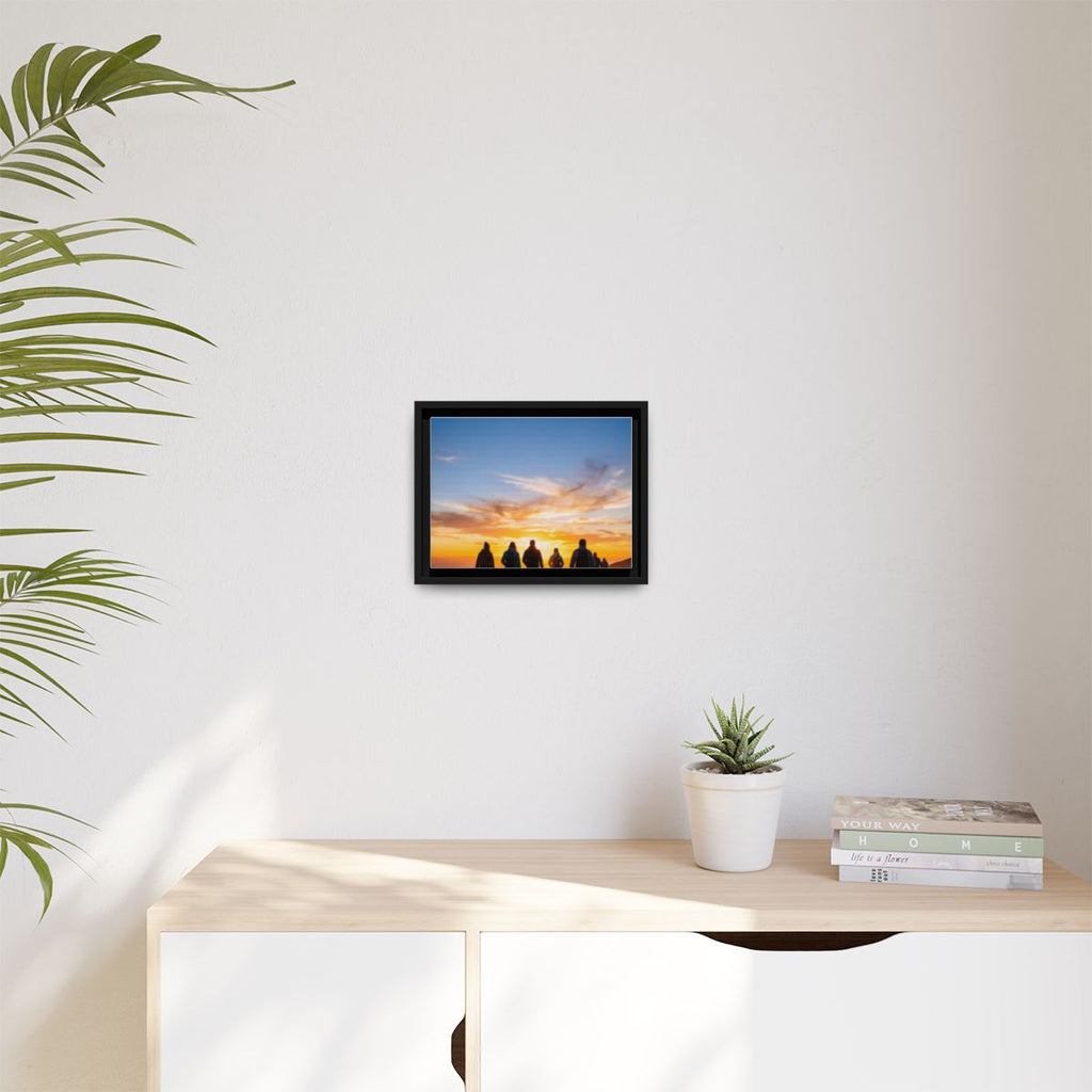 Framed Matte Canvas - Radiant Sunset Art — Black / 1.25"