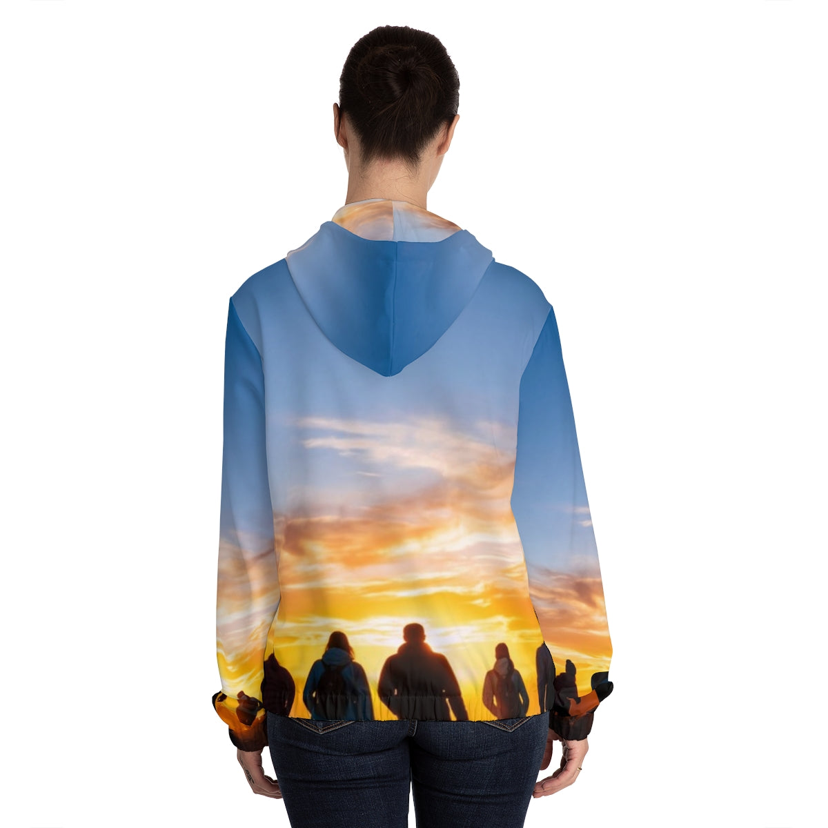 Women's Full-Zip Hoodie - Sunset Ridge | Echovira Gallery