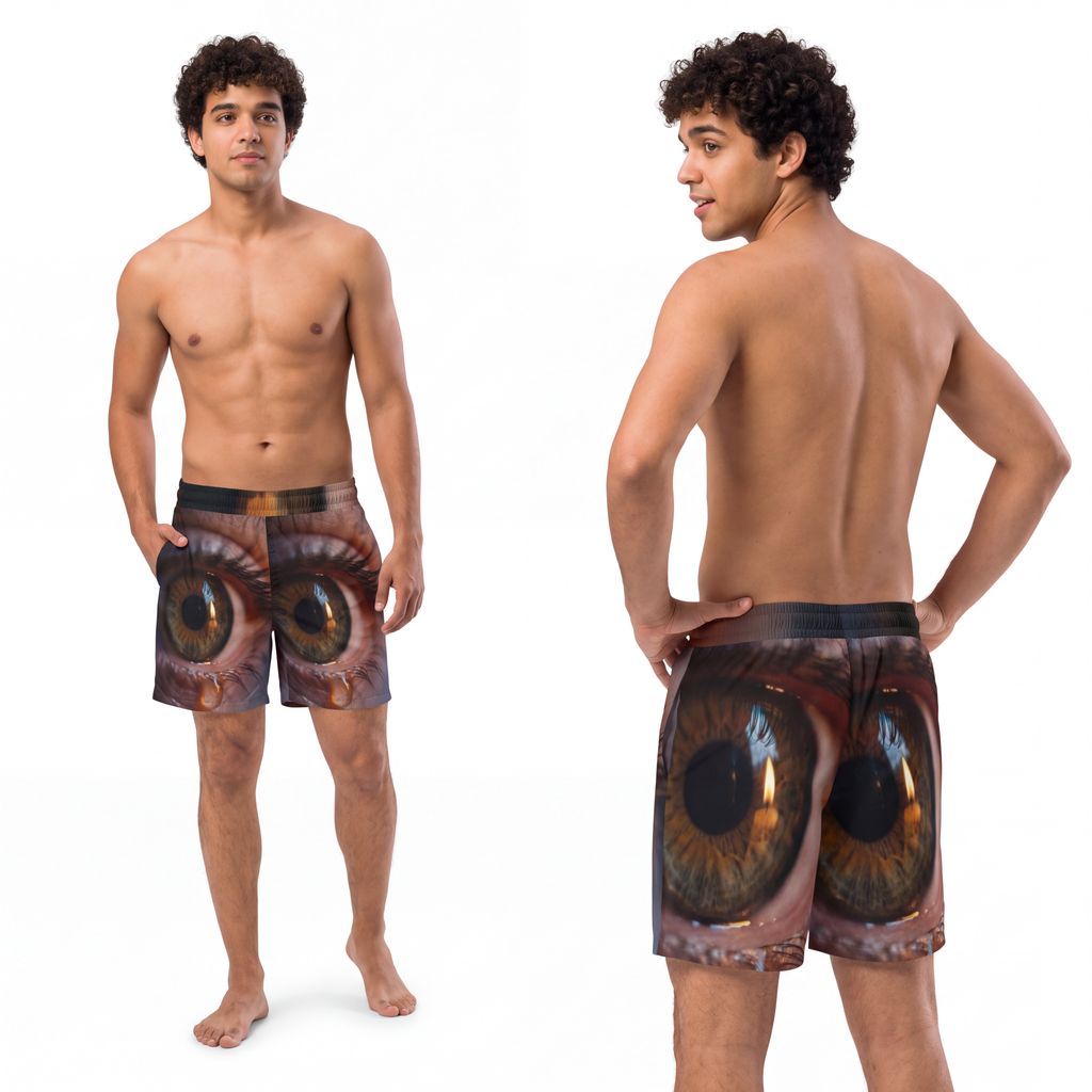 Men's Mid-Length Swim Shorts - Amber Iris Reflection Fine......
