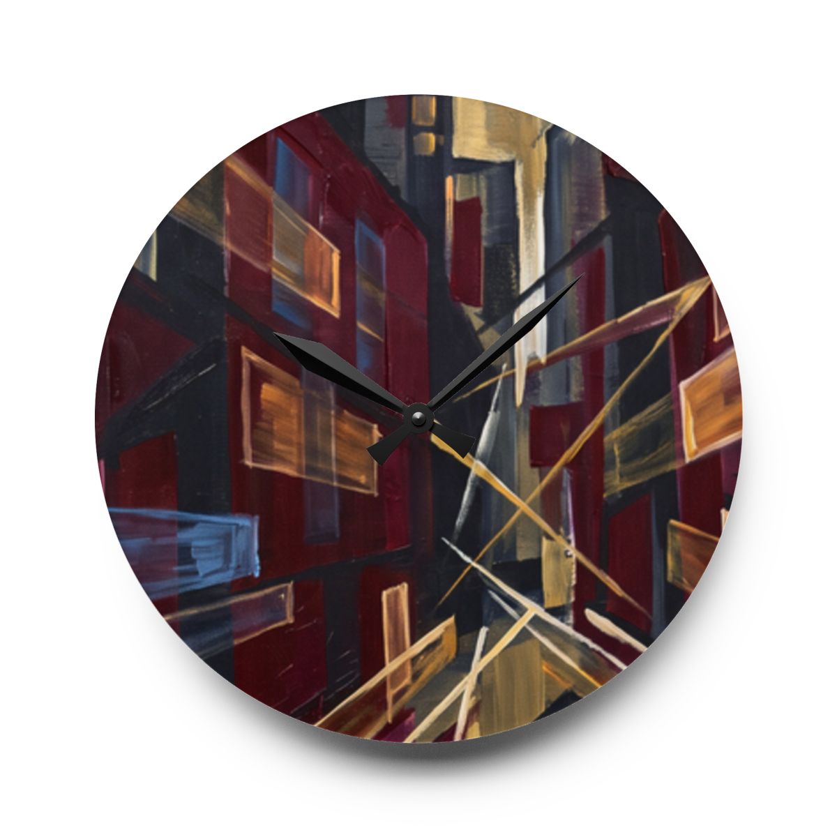 Acrylic Wall Clock - Urban Rhythm | Echovira Gallery