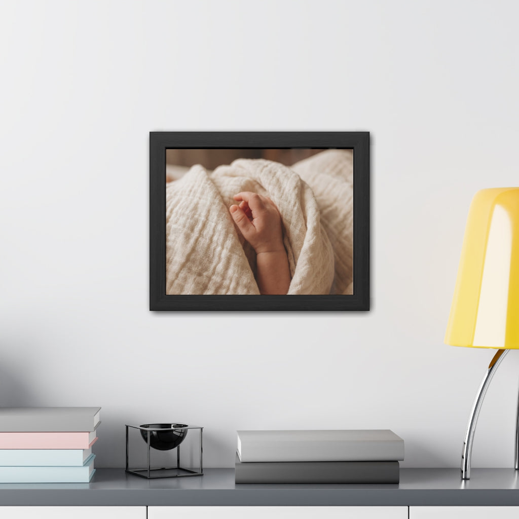 Framed Poster - Tender Newborn Hand (10×8, 12×8, 11×9... |...