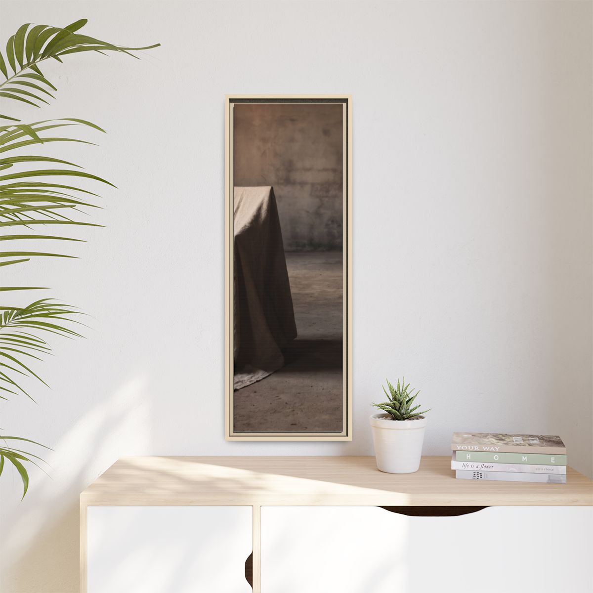 Matte Canvas, Framed - Draped Silence Still Life Art... |...