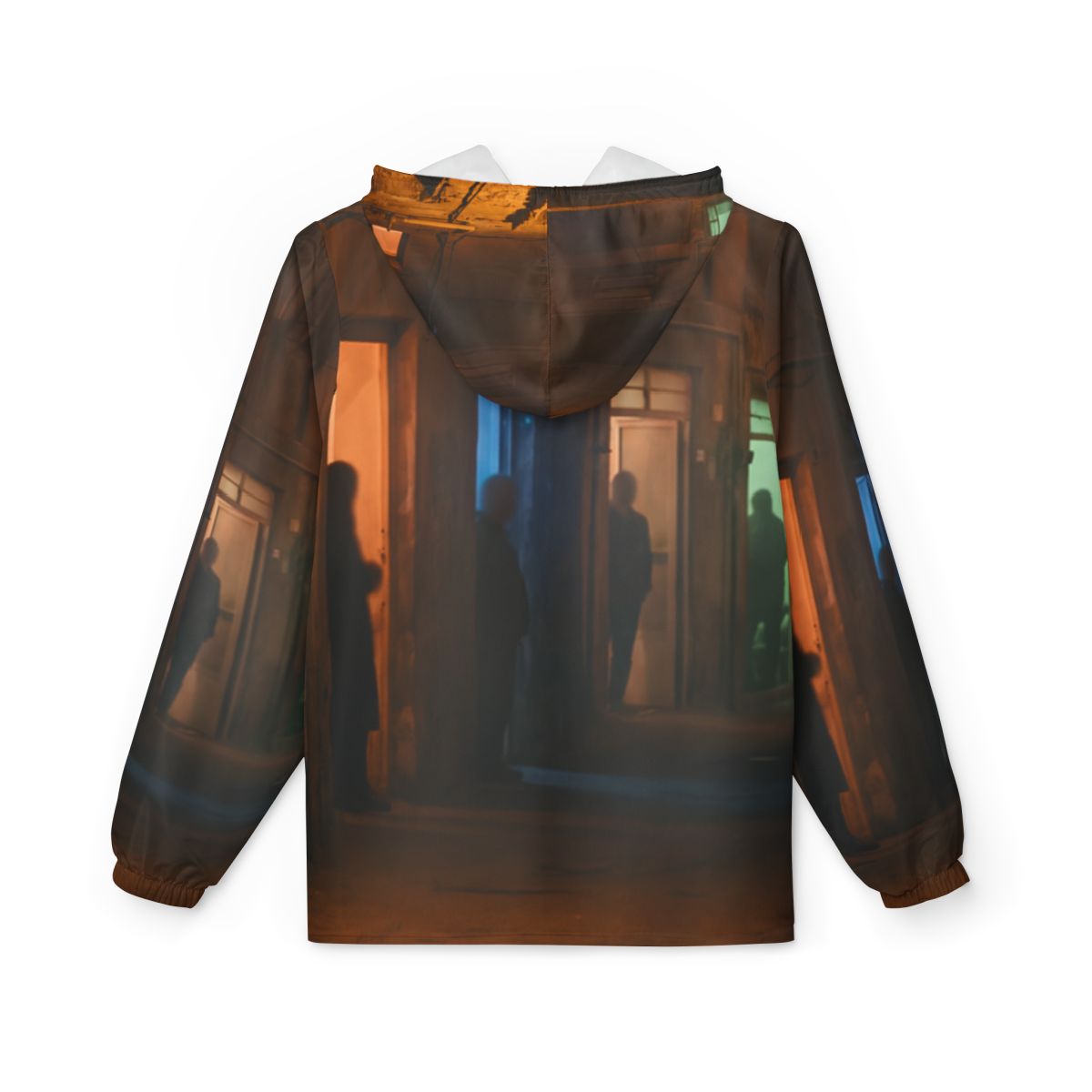 Men's Unisex Windbreaker Jacket - Nocturnal Alleyway Misty...