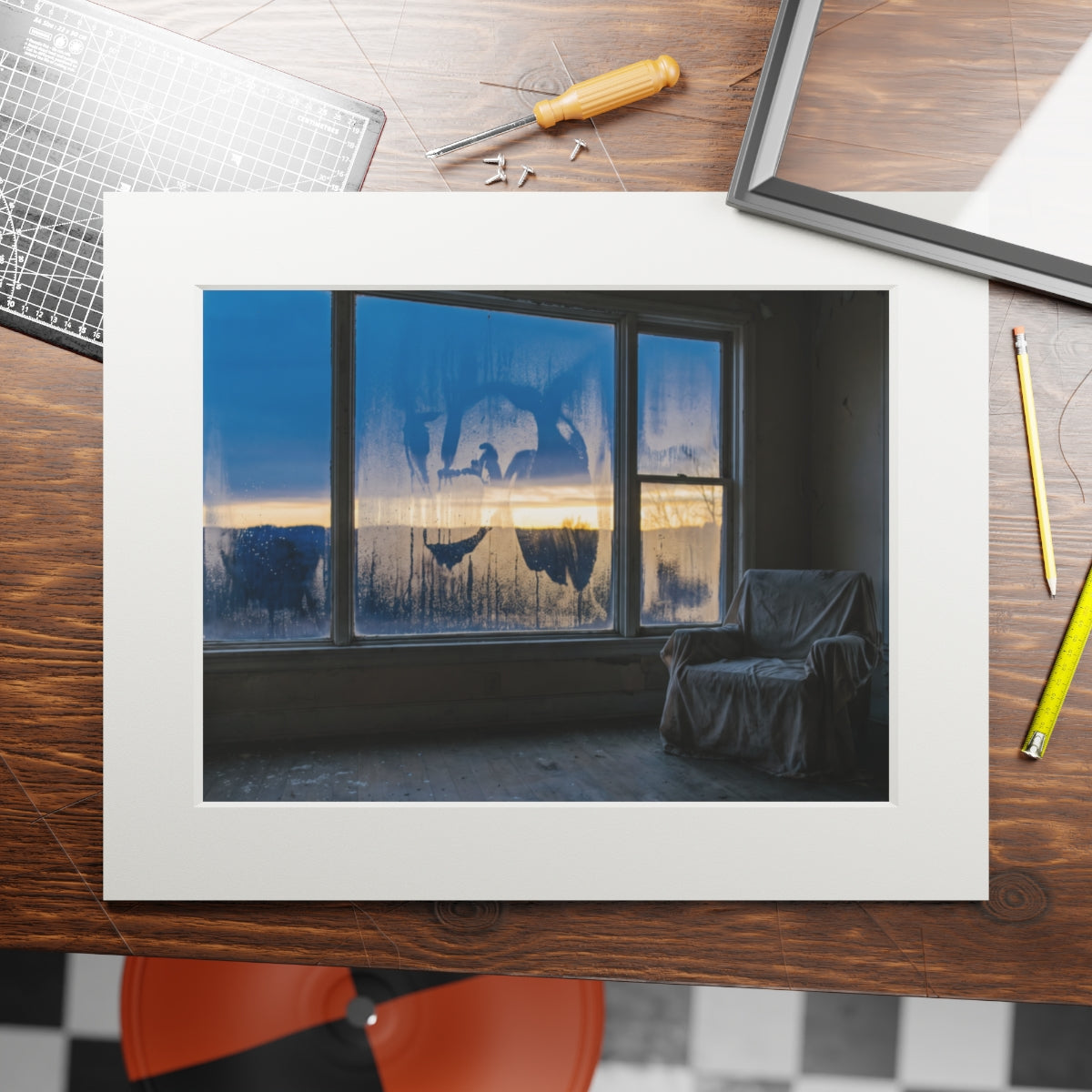 Fine Art Prints - Melancholic Window Reflection Art - Quiet...