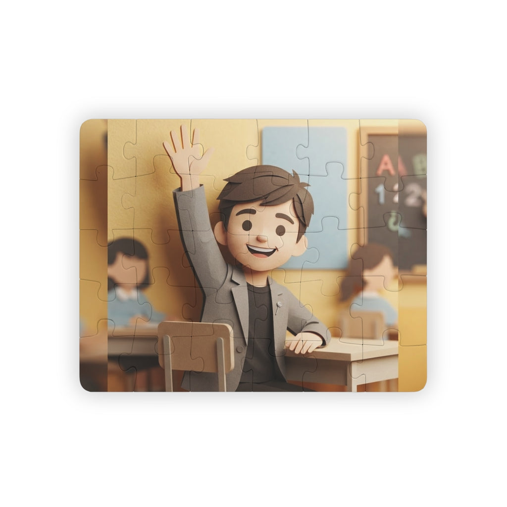 Kids' Puzzle 30-Piece - Curious Student | Echovira Gallery
