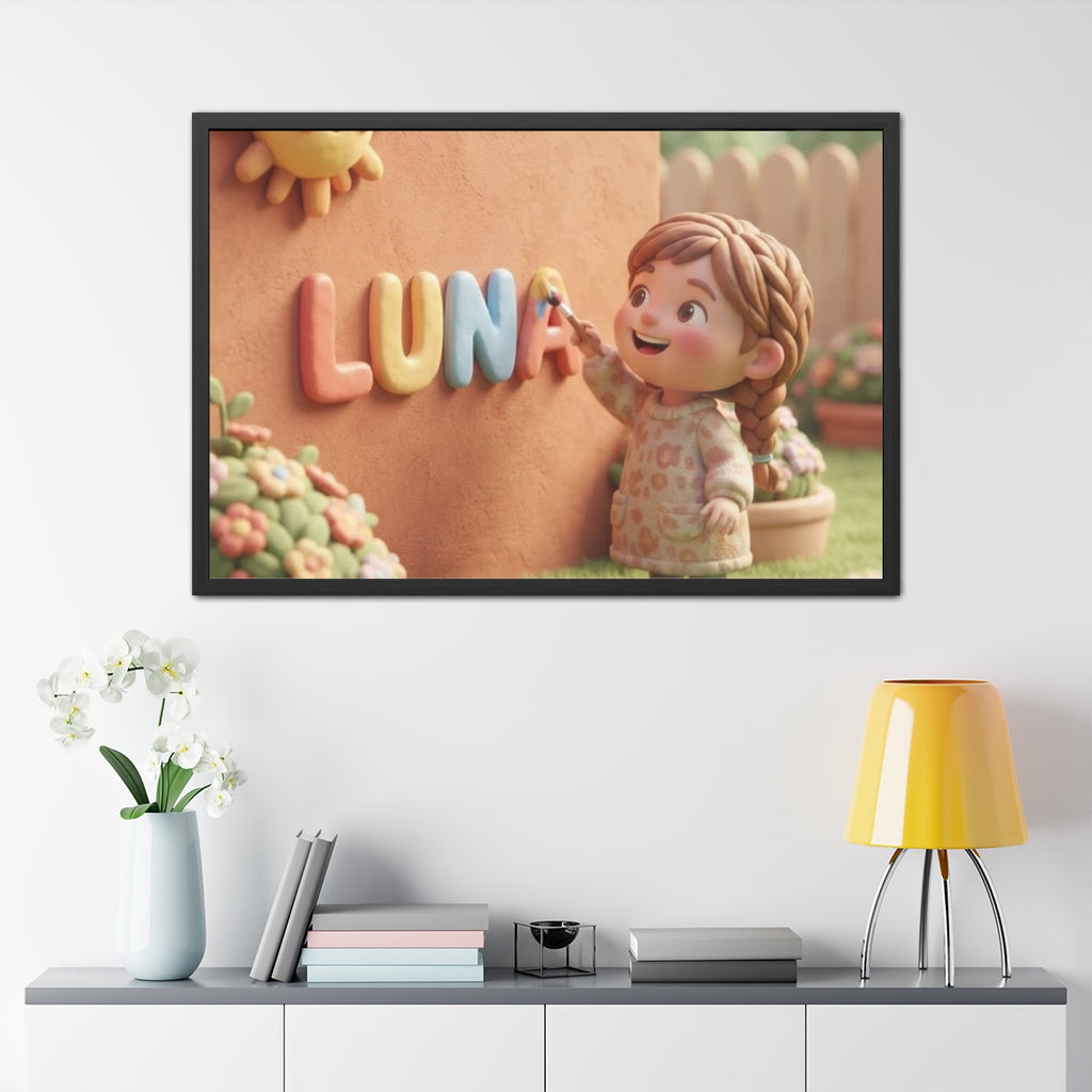Framed Poster - Luna Sunshine Clay Garden — Landscape (10×8...