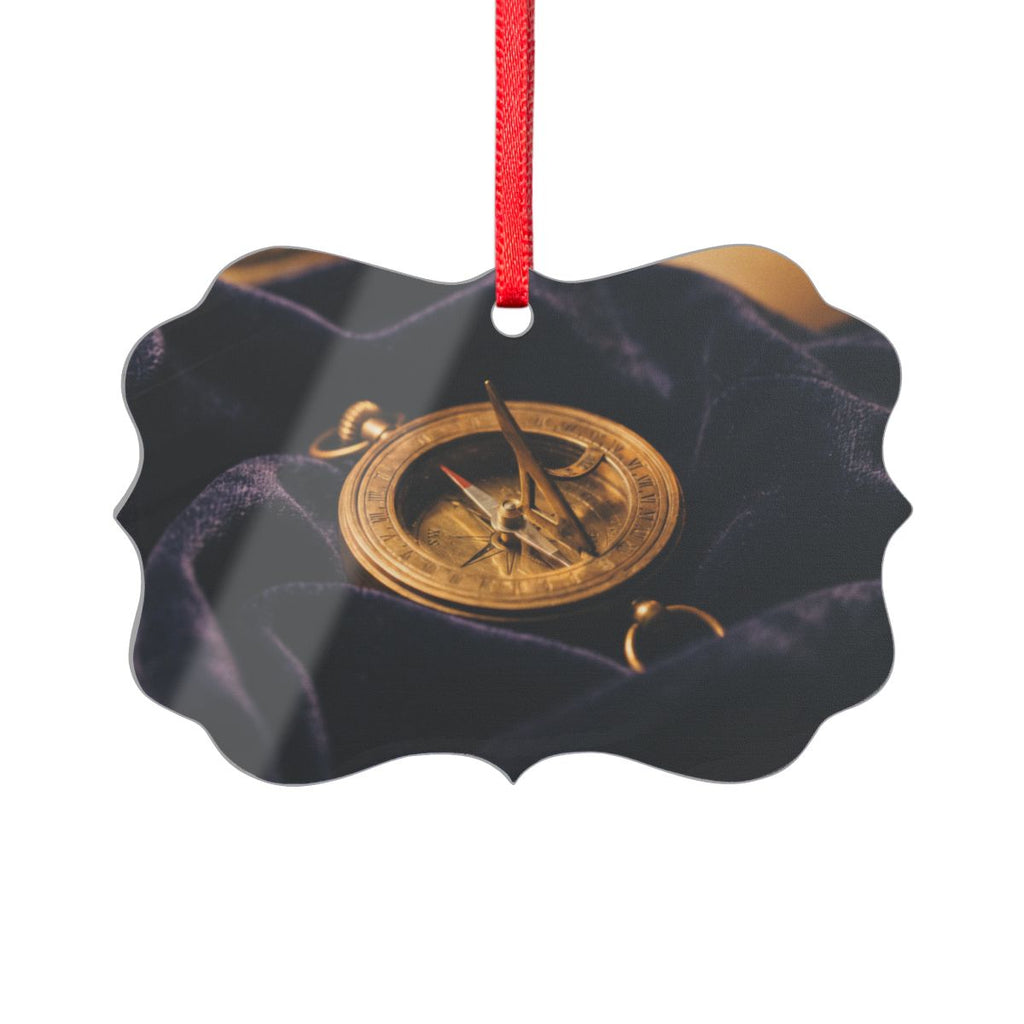 Acrylic Ornament Vintage Brass Sundial Art