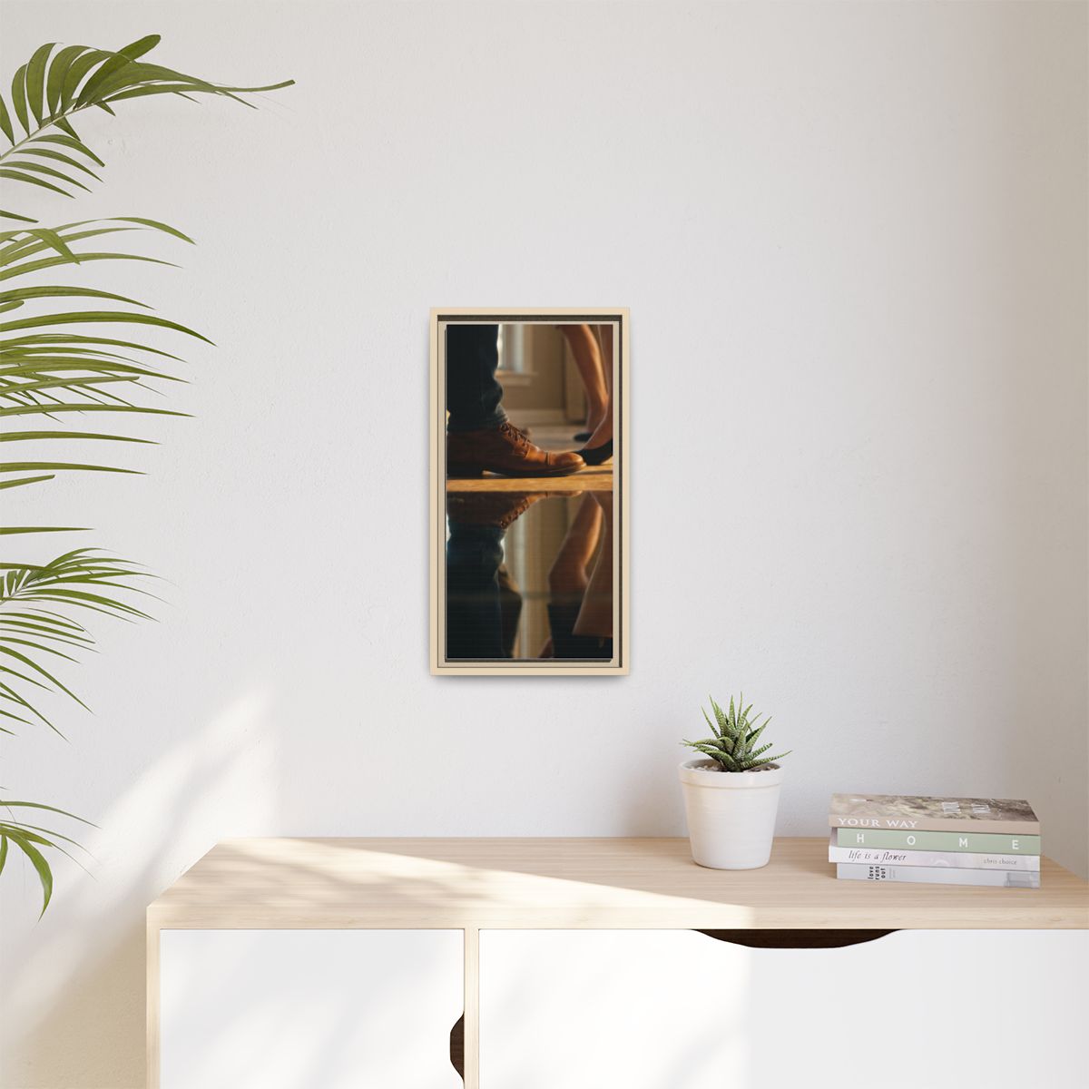 Matte Canvas, Framed - Golden Hour Reflections Cinematic Art...