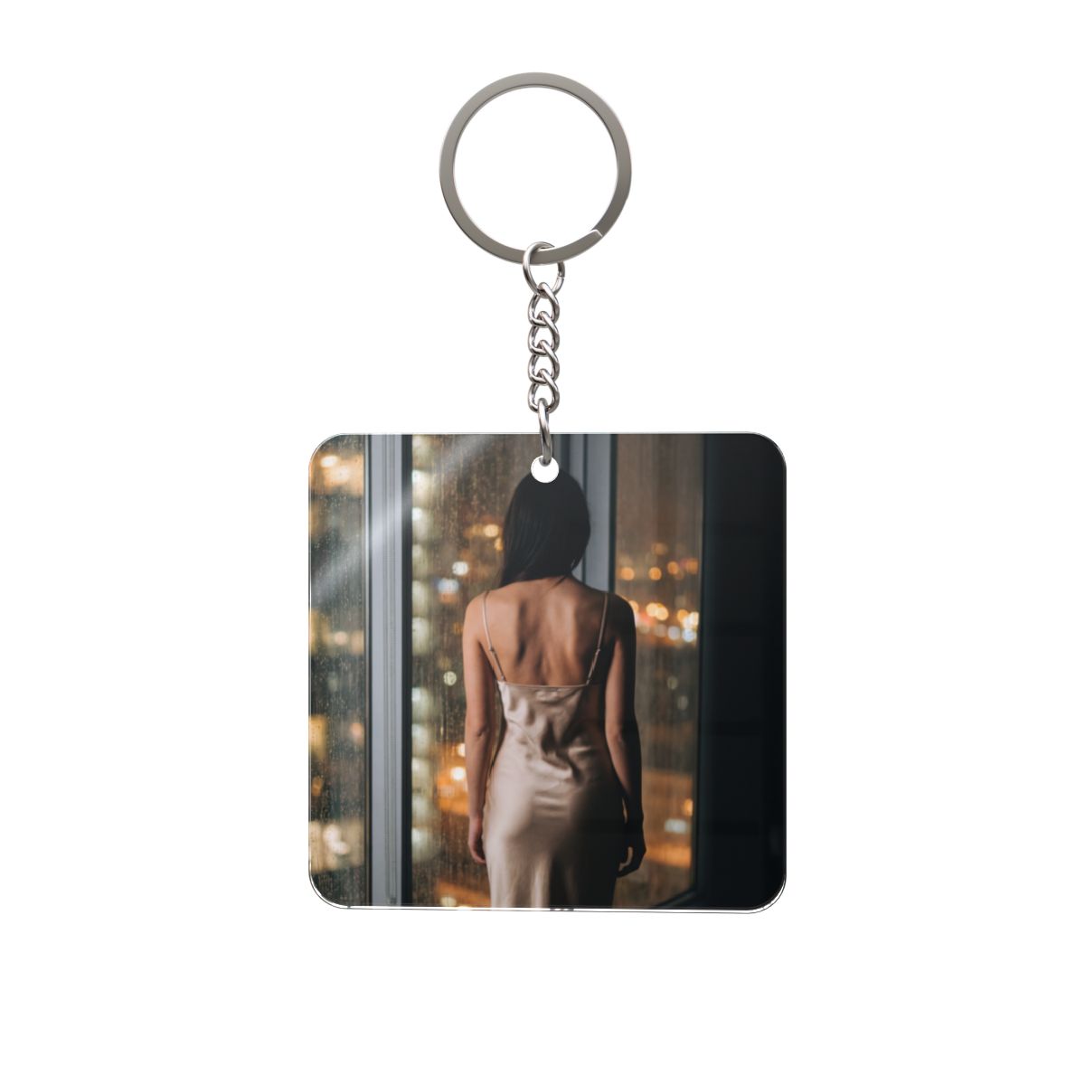 Square Keychain - Apartment Keys Glow