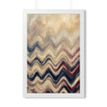 Framed Vertical Poster - Earth Chevron Wave — White (11×14...