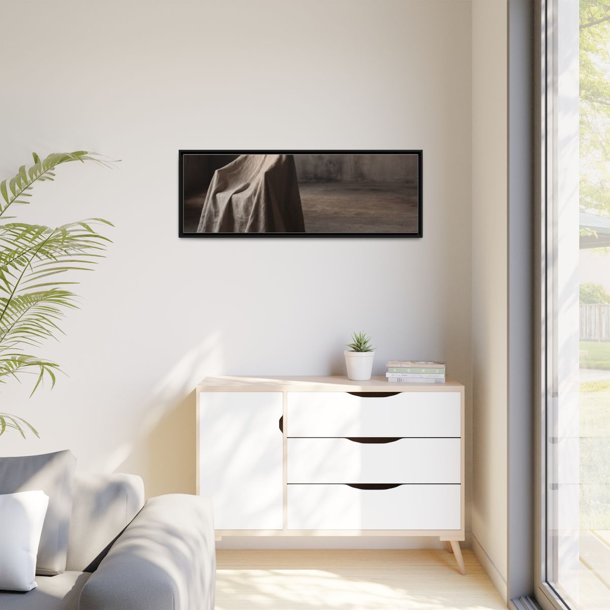 Matte Canvas, Framed - Draped Silence Still Life Art... |...
