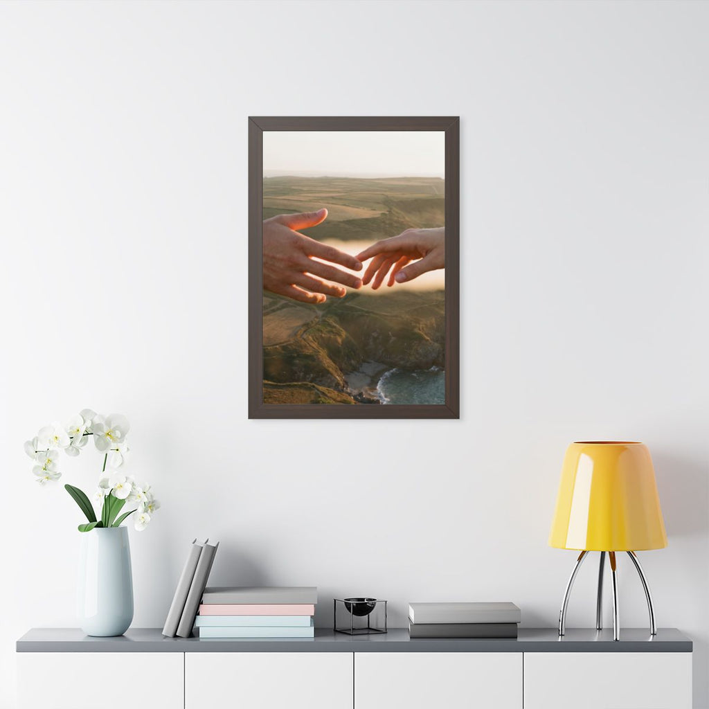 Framed Vertical Poster - The Infinite Touch | Ethereal... |...