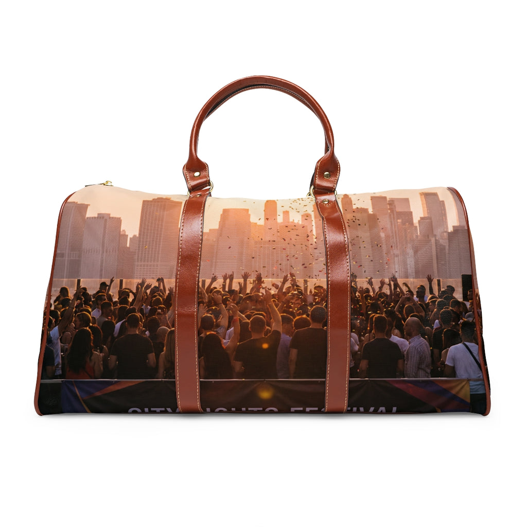 Waterproof Travel Bag - City Lights | Echovira Gallery