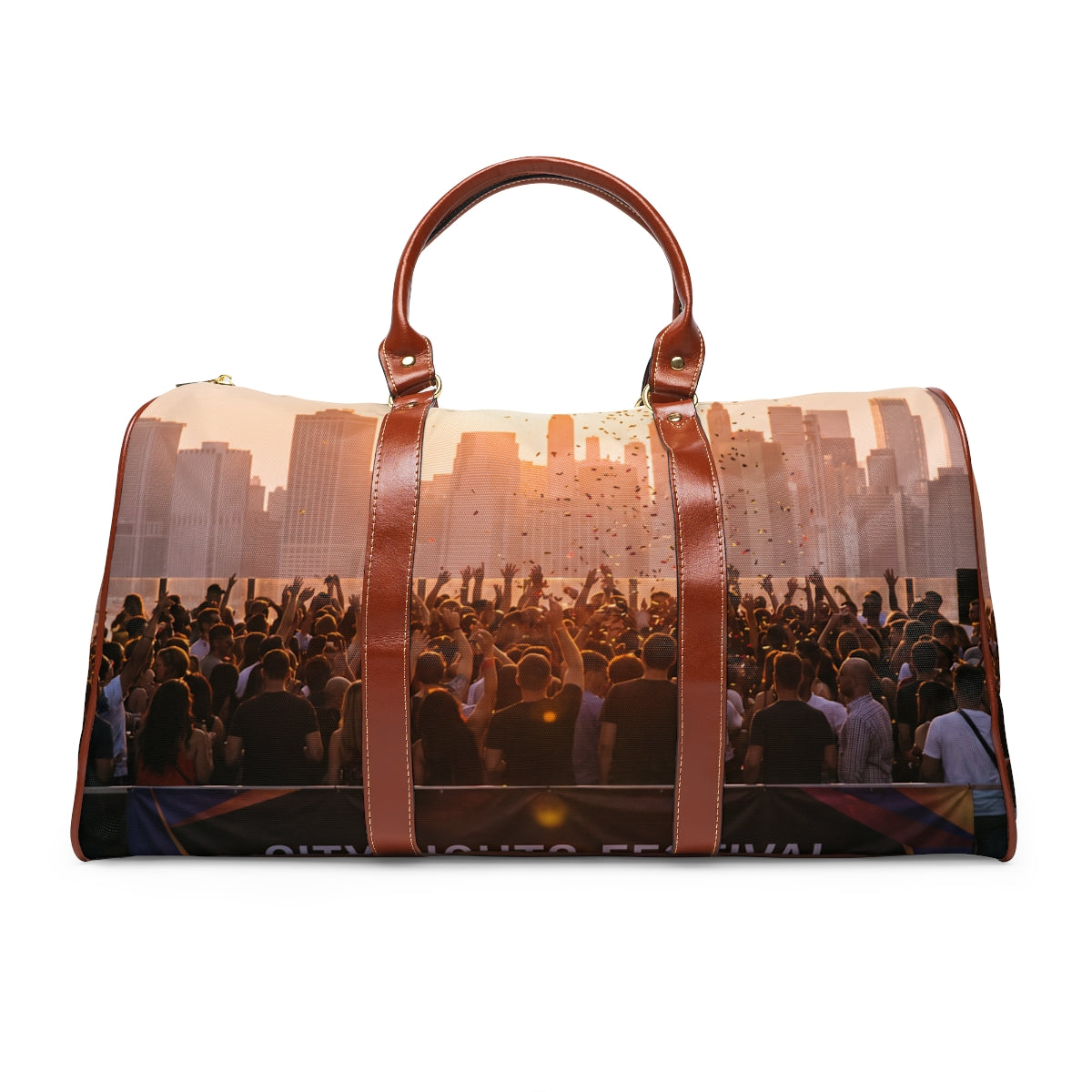 Waterproof Travel Bag - City Lights | Echovira Gallery