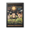 Framed Vertical Poster - Woodland Friends Meadow — Black......