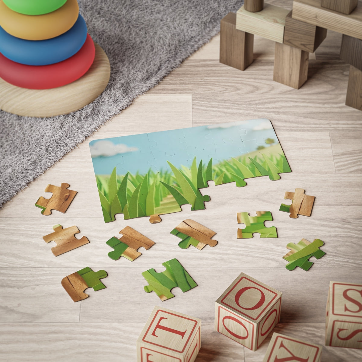 Kids' 30-Piece Puzzle - Paper Meadow | Echovira Gallery