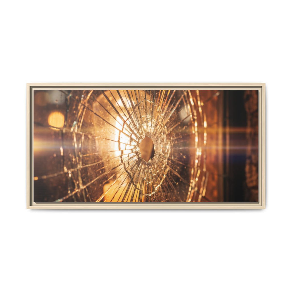 Framed Matte Canvas - Shattered Glass