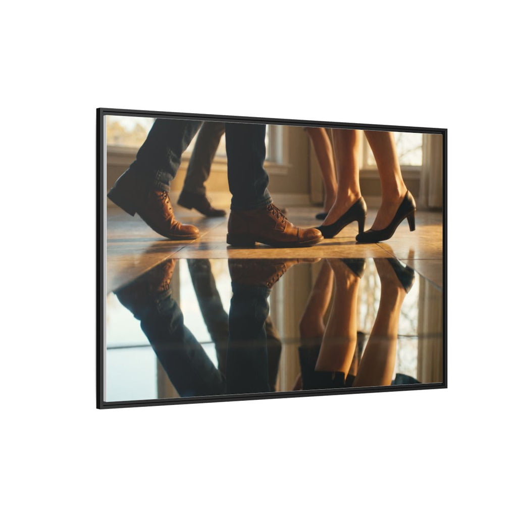 Matte Canvas, Framed - Golden Hour Reflections Cinematic Art — Black / 1.25" (10×8, 12×9, 14×11, 16×12, 20×10, 18×12, 20×16, 24×16, 24×18, 36×12, 24×20, 32×16, 30×20, 30×24, 32×24, 48×16, 36×24, 48×24, 40×30, 60×20, 48×32, 60×30 & 60×40)