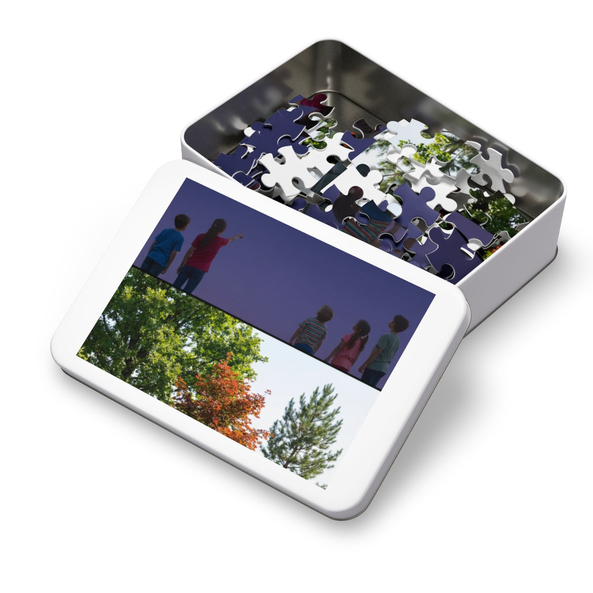 Jigsaw Puzzle with Tin - Starry Forest Magic