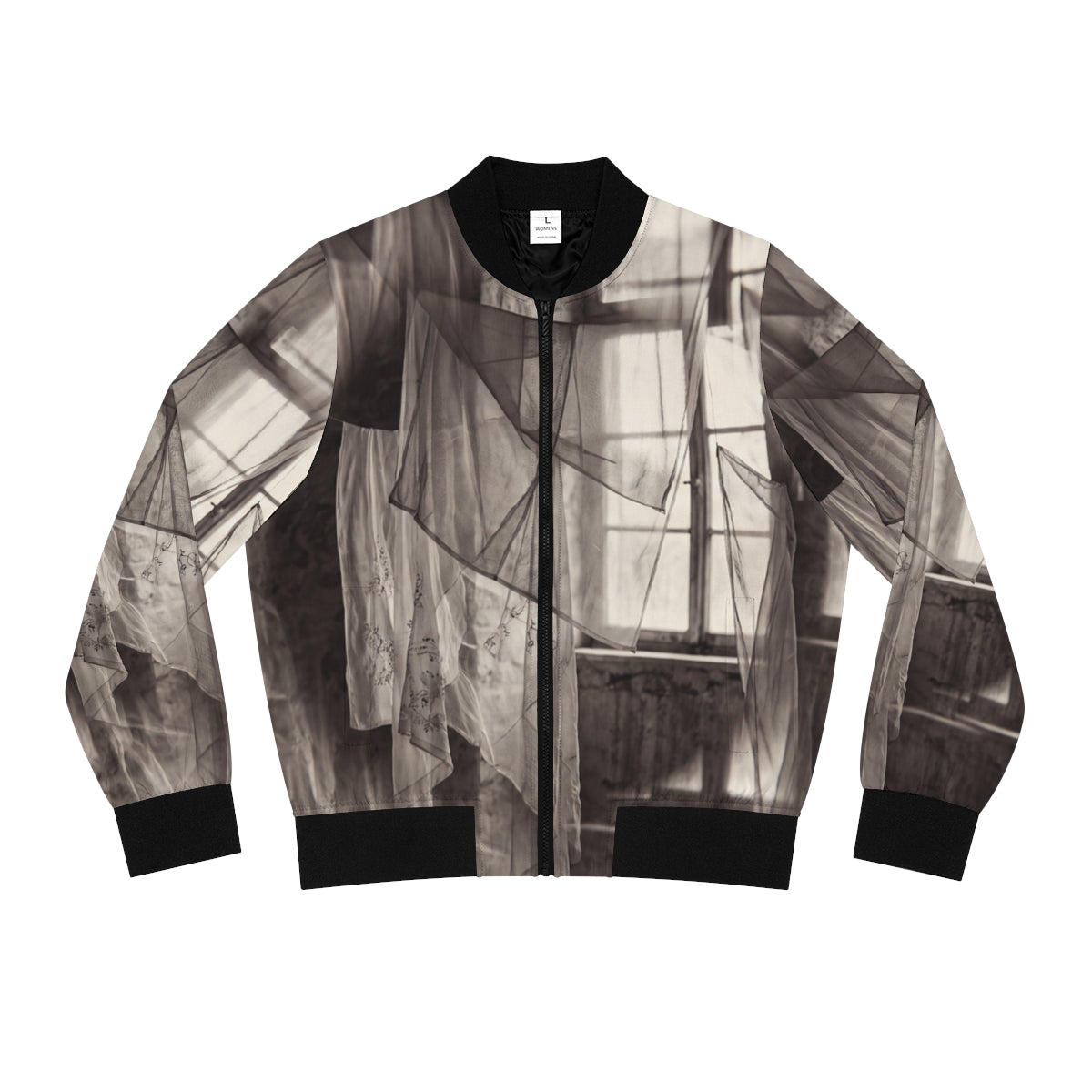 Women's Bomber Jacket - Spectral Veils | Echovira Gallery