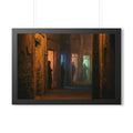 Framed Horizontal Poster - Shadowed Alleyway Mystery Art......