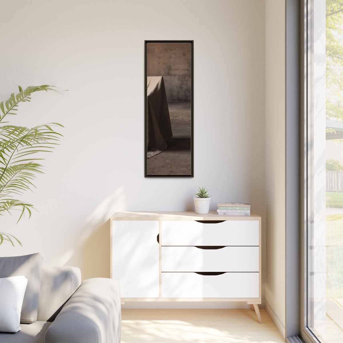 Matte Canvas, Framed - Draped Silence Still Life Art... |...
