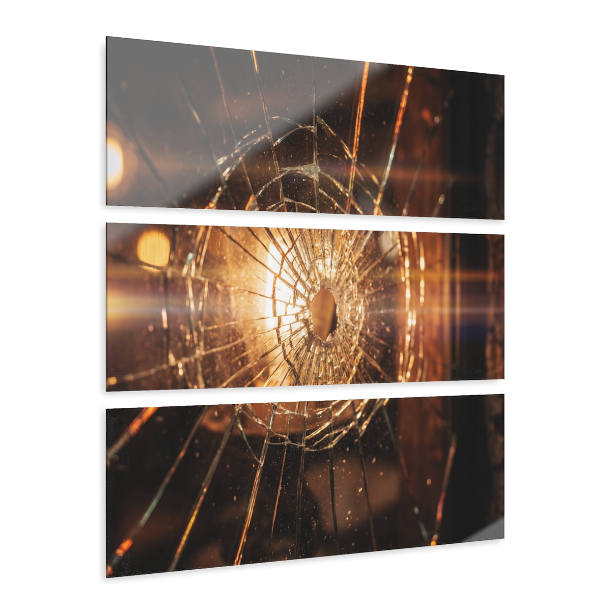 Acrylic Prints Triptych - Shattered Light — Landscape