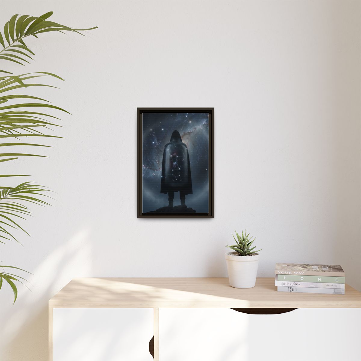 Matte Canvas, Framed - Cosmic Sentinel Orion Constellation...