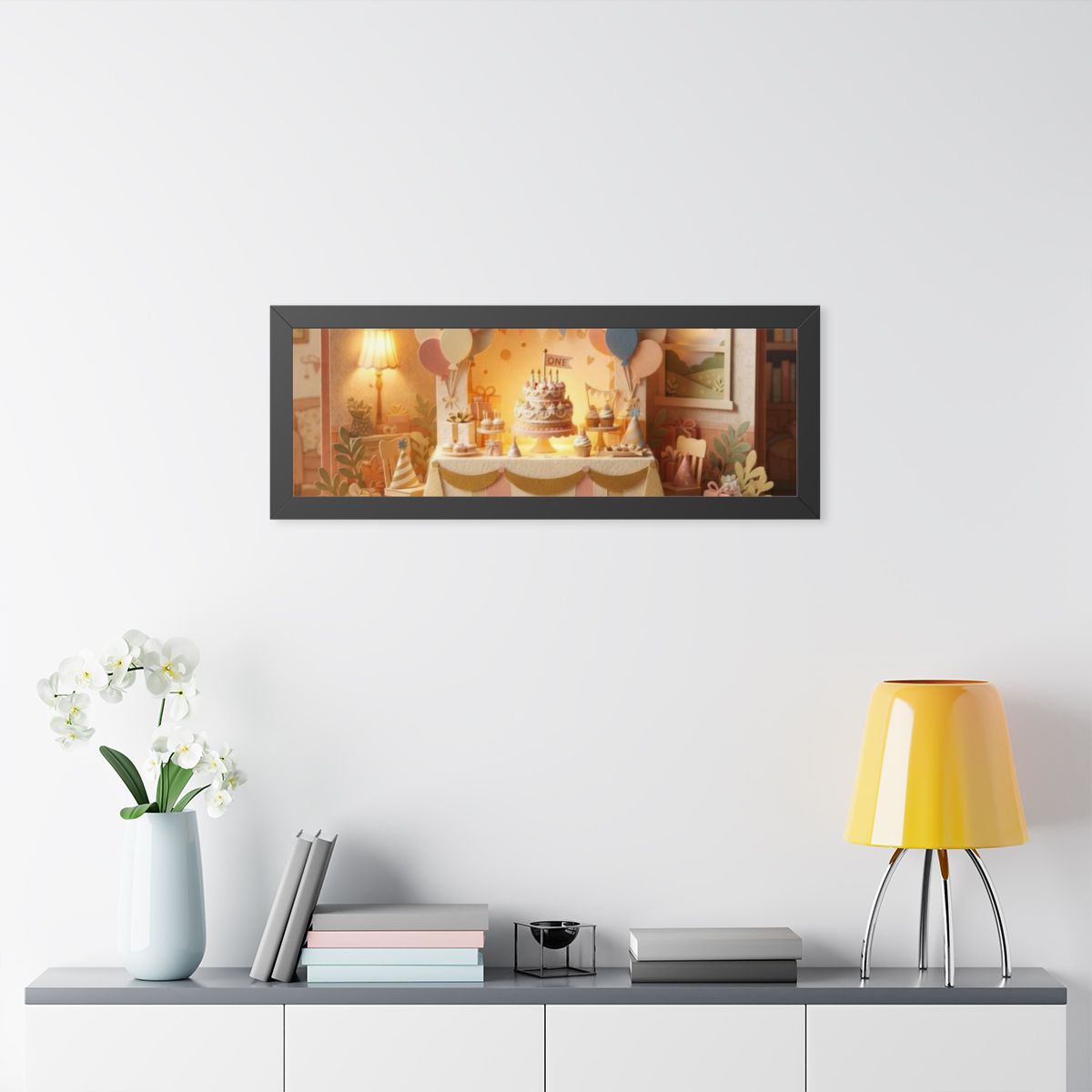 Framed Horizontal Poster - Storybook World — Black (14×11......