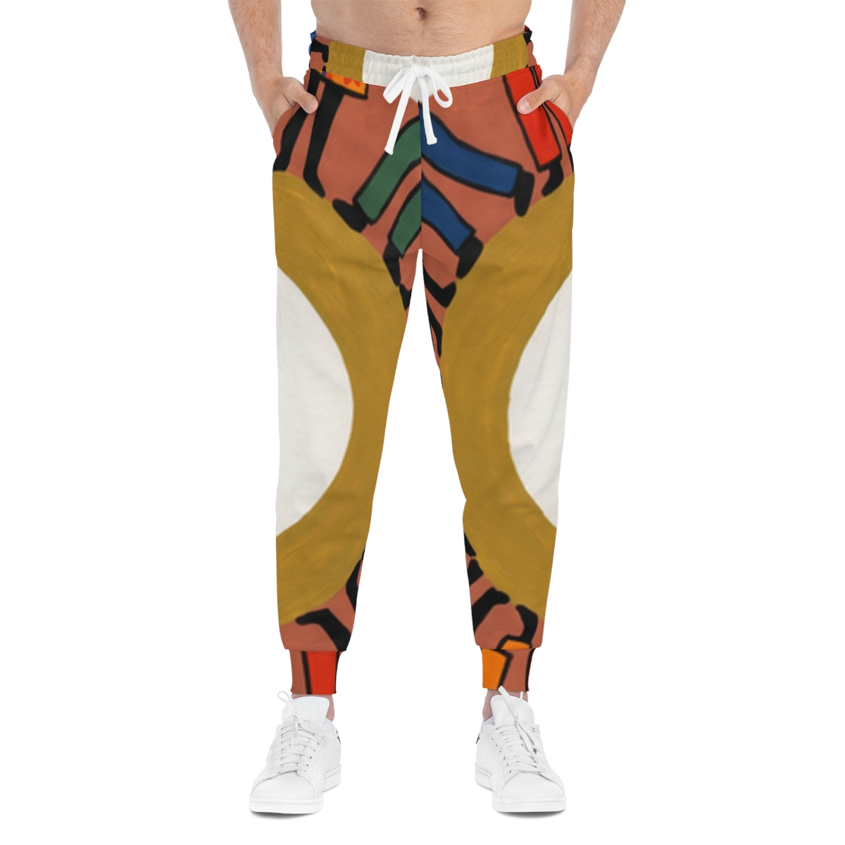 Men's Athletic Joggers - Unity Mandala Folk Art | Echovira...