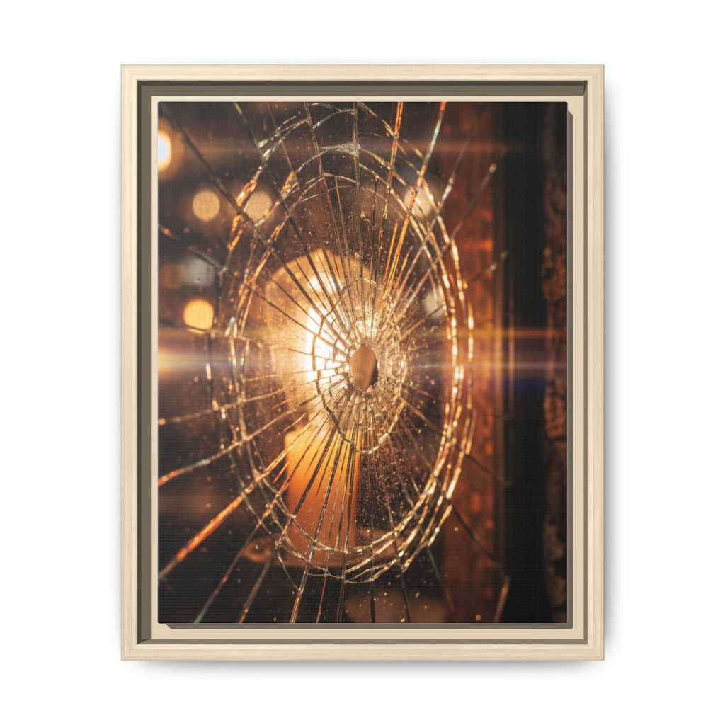 Framed Matte Canvas - Shattered Glass