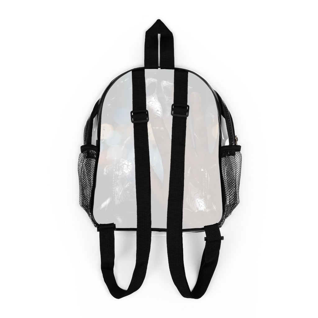 Clear Stadium Backpack with Rainy City Art