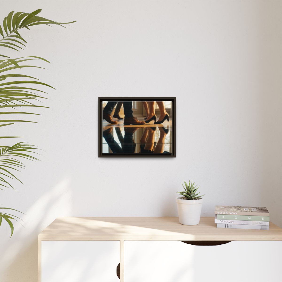 Matte Canvas, Framed - Golden Hour Reflections Cinematic Art...