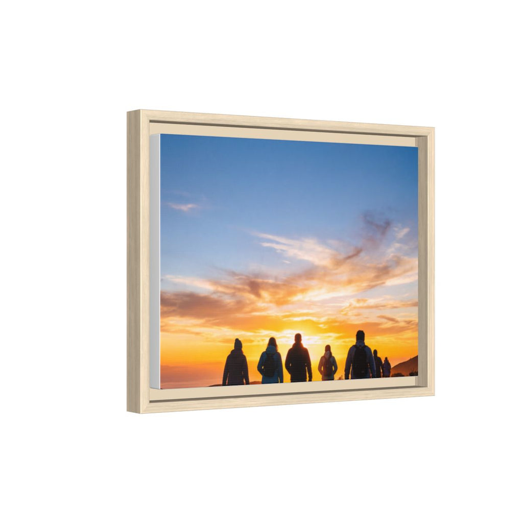 Framed Canvas - Sunset Silhouette