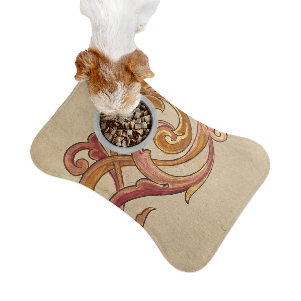 Pet Feeding Mat - Illuminated Scrollwork | Echovira Gallery