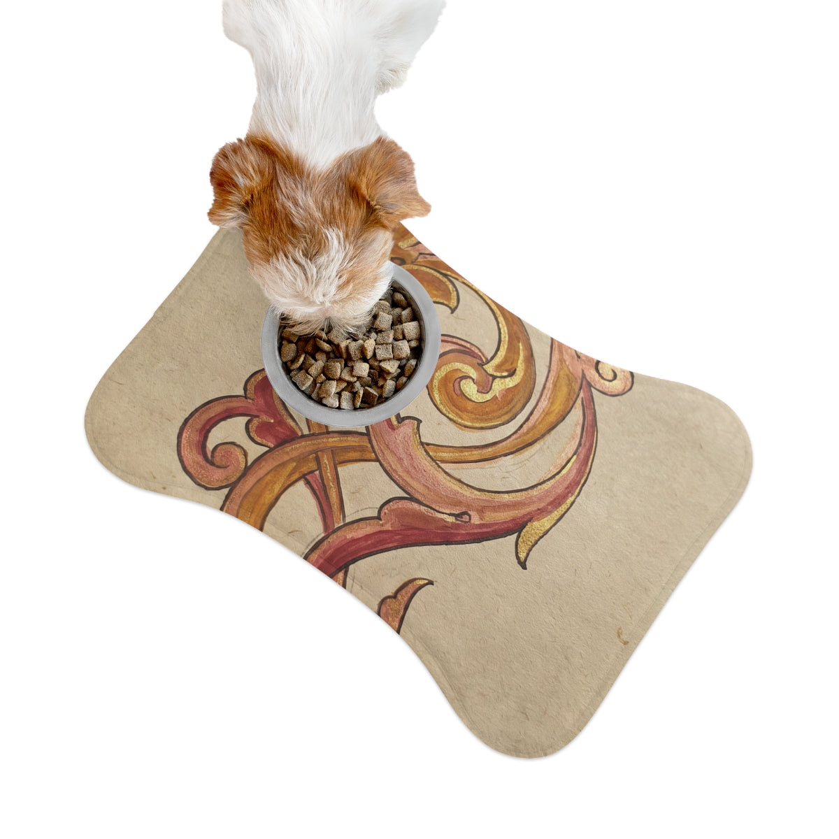 Pet Feeding Mat - Illuminated Scrollwork | Echovira Gallery