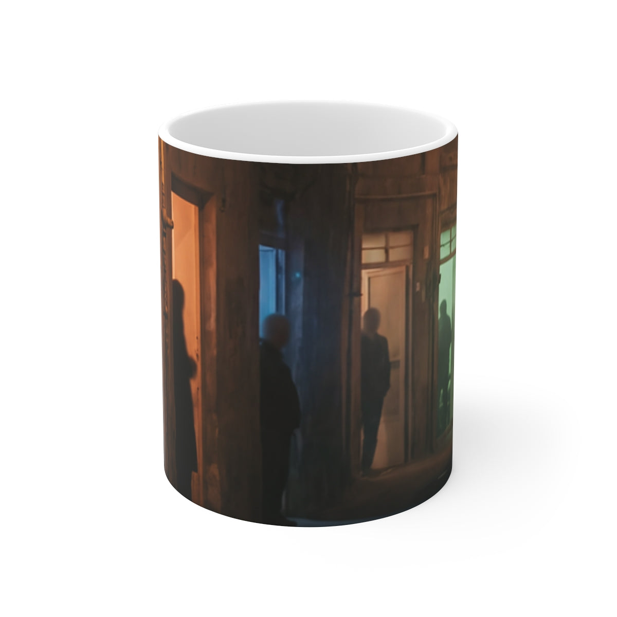 11oz White Mug - Midnight Shadows Glow | Echovira Gallery